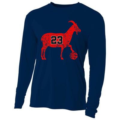 Goat 23 Funny Funny Basketball Cooling Performance Long Sleeve Crew