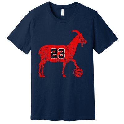 Goat 23 Funny Funny Basketball Premium T-Shirt