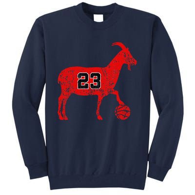 Goat 23 Funny Funny Basketball Tall Sweatshirt