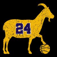 Goat 24 Funny La Basketball Button