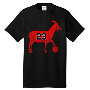 Goat 23 Funny Basketball Tall T-Shirt