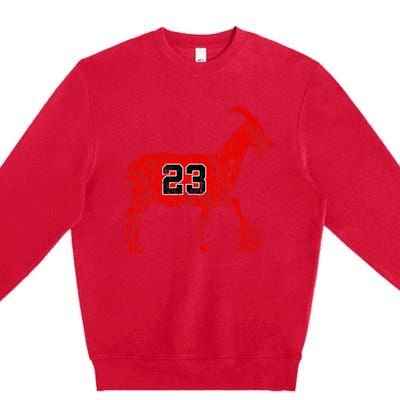 Goat 23 Funny Basketball Premium Crewneck Sweatshirt