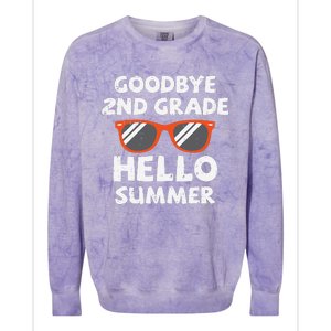 Goodbye 2nd Grade Hello Summer Sunglasses Last Day Of School Colorblast Crewneck Sweatshirt