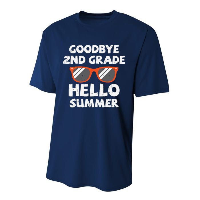 Goodbye 2nd Grade Hello Summer Sunglasses Last Day Of School Performance Sprint T-Shirt