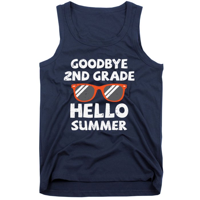 Goodbye 2nd Grade Hello Summer Sunglasses Last Day Of School Tank Top