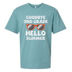 Goodbye 2nd Grade Hello Summer Sunglasses Last Day Of School Sueded Cloud Jersey T-Shirt