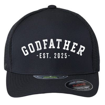 Godfather 2025 Godfather To Be Gifts Classic Bold Font Flexfit Unipanel Trucker Cap