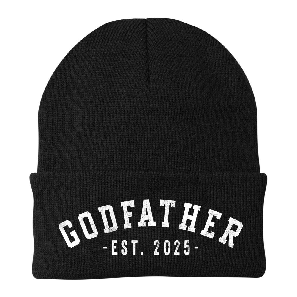 Godfather 2025 Godfather To Be Gifts Classic Bold Font Beanie