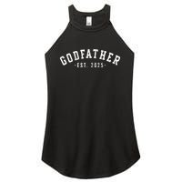 Godfather 2025 Godfather To Be Gifts Classic Bold Font Women's Perfect Tri Rocker Tank