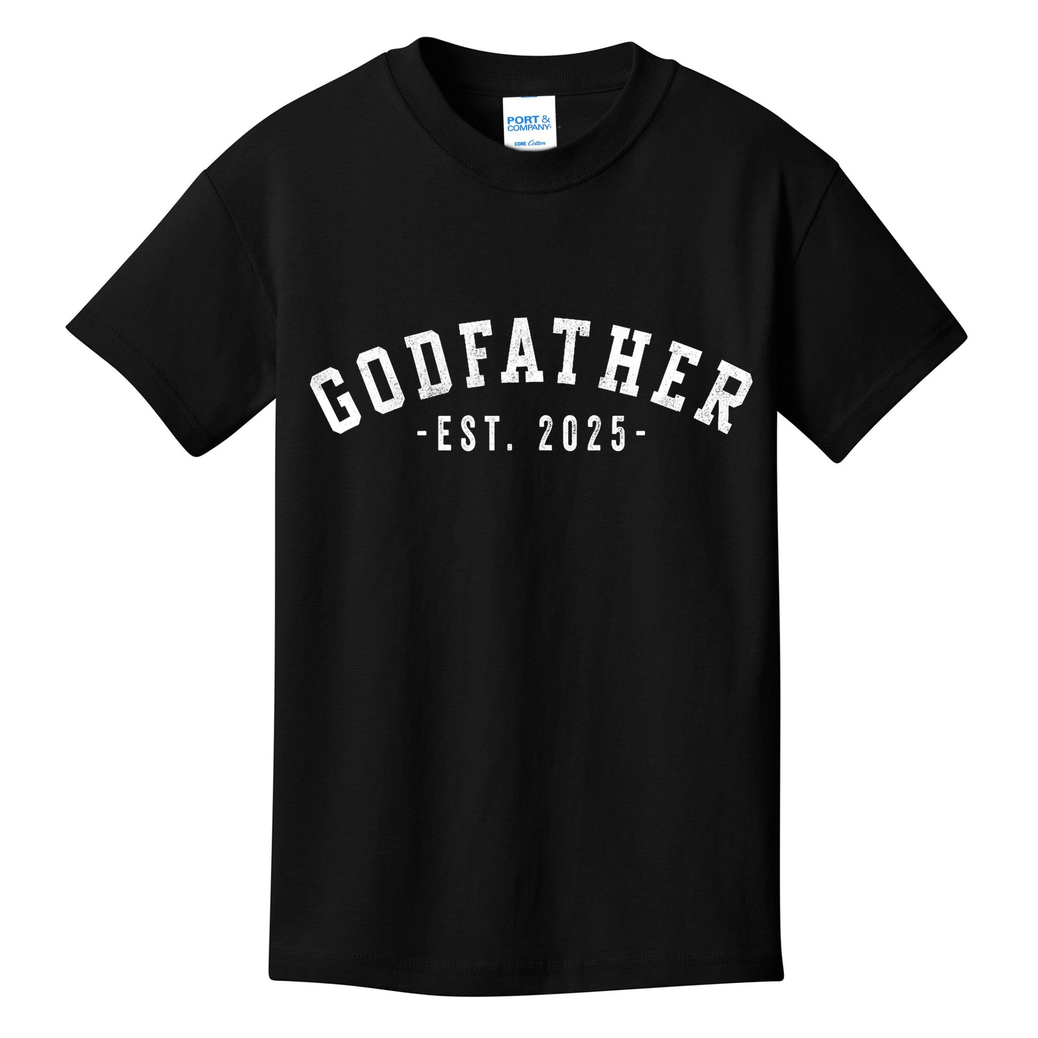 Godfather 2025 Godfather To Be Gifts Classic Bold Font Kids T-Shirt