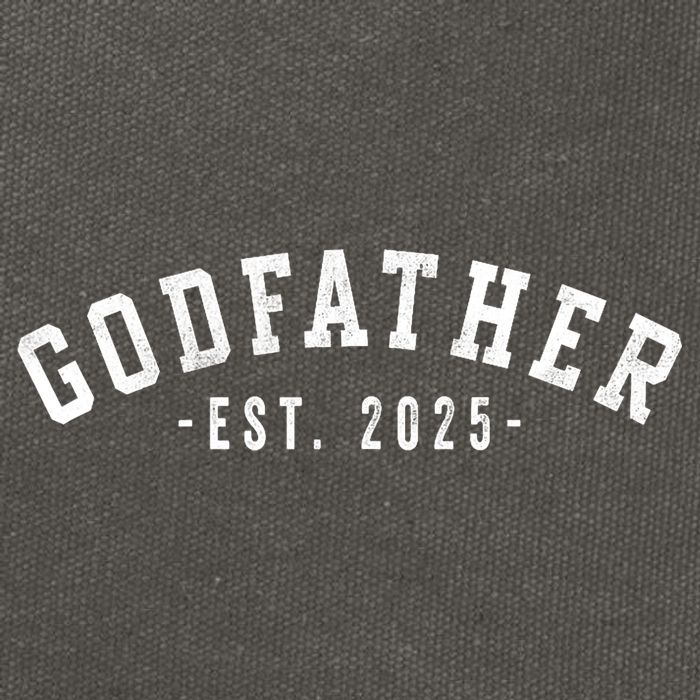 Godfather 2025 Godfather To Be Gifts Classic Bold Font Cotton Canvas Backpack