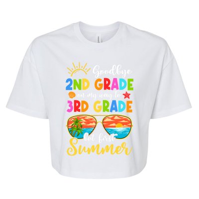 Goodbye 2nd Grade Graduation To 3rd Grade Hello Summer Funny Gift Bella+Canvas Jersey Crop Tee