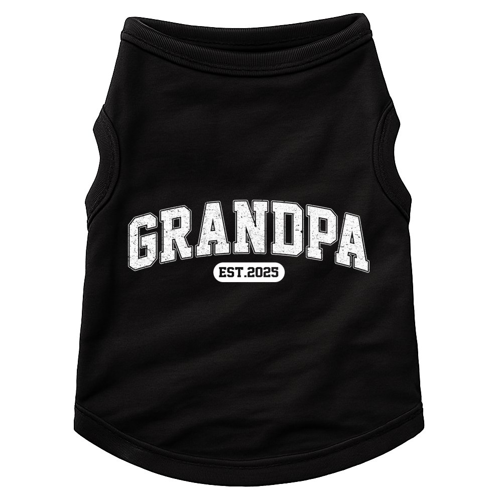 Grandpa 2025 Grandfather Est. 2025 Grandpa Est 2025 Doggie Tank