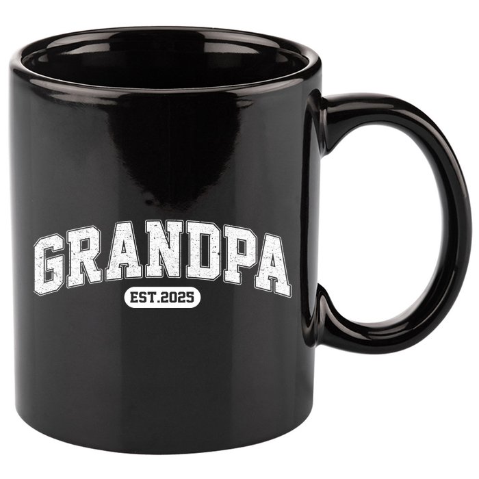 Grandpa 2025 Grandfather Est. 2025 Grandpa Est 2025 11oz C Handle Ceramic Mug