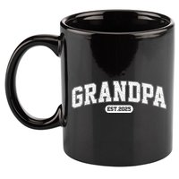 Grandpa 2025 Grandfather Est. 2025 Grandpa Est 2025 11oz C Handle Ceramic Mug
