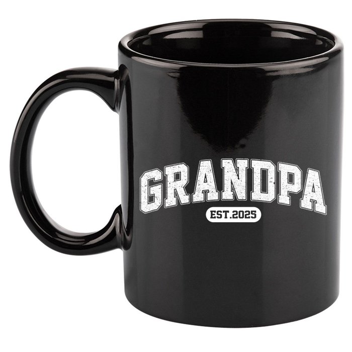 Grandpa 2025 Grandfather Est. 2025 Grandpa Est 2025 11oz C Handle Ceramic Mug