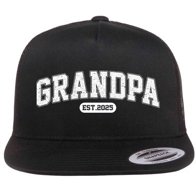 Grandpa 2025 Grandfather Est. 2025 Grandpa Est 2025 Flatbill Hat