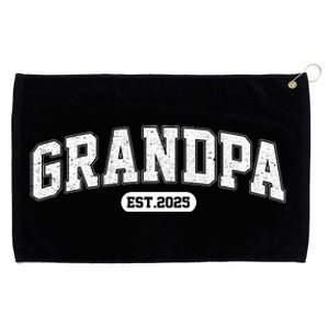 Grandpa 2025 Grandfather Est. 2025 Grandpa Est 2025 Grommeted Golf Towel