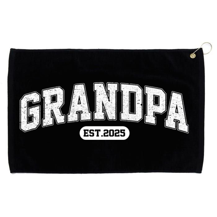 Grandpa 2025 Grandfather Est. 2025 Grandpa Est 2025 Grommeted Golf Towel