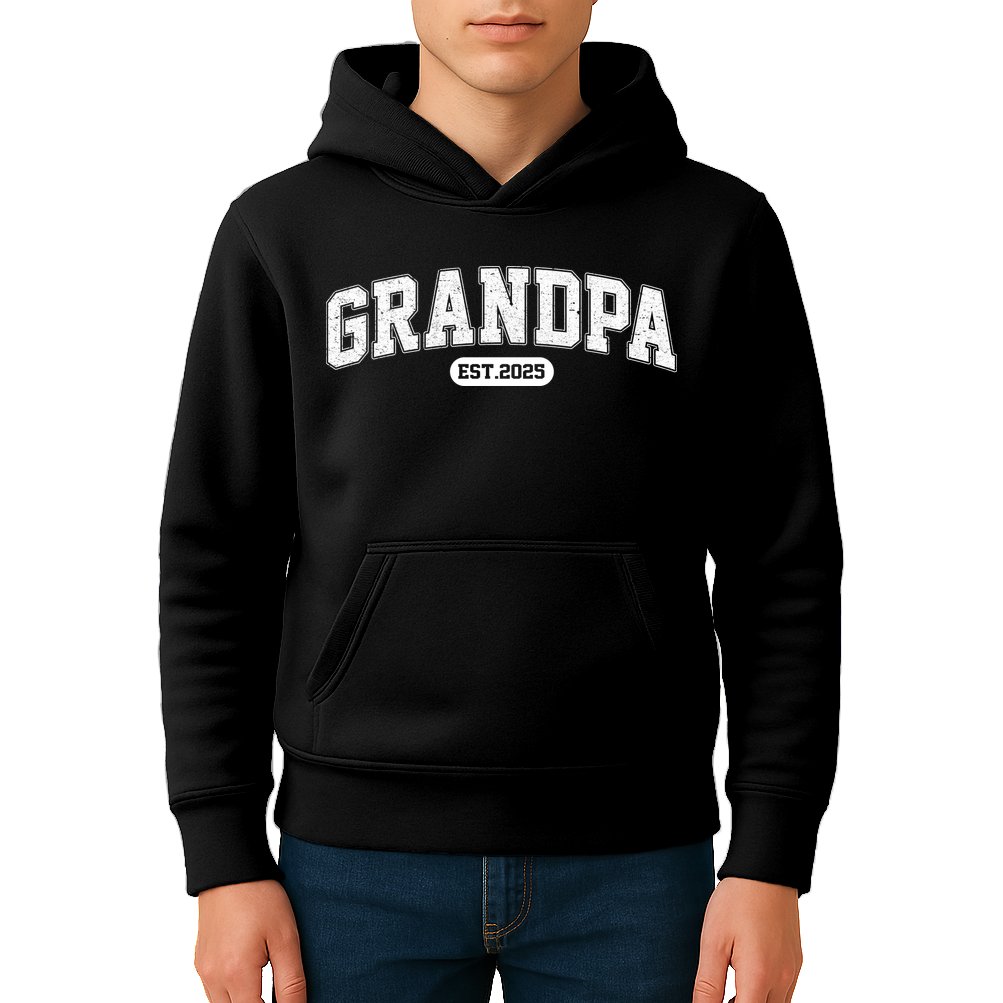 Grandpa 2025 Grandfather Est. 2025 Grandpa Est 2025 Kids Hoodie