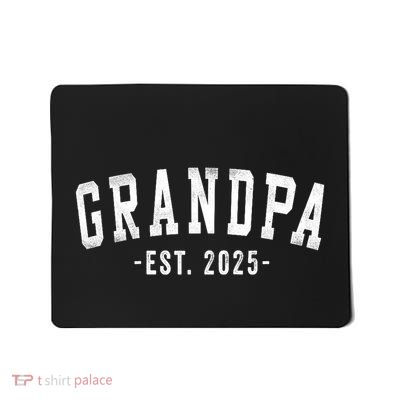 Grandpa 2025 Grandpa To Be Gifts Classic Bold Font Raglan Baseball Mousepad