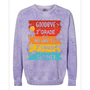 Goodbye 2nd Grade Hello Summer Last Day Of School Graduation Colorblast Crewneck Sweatshirt