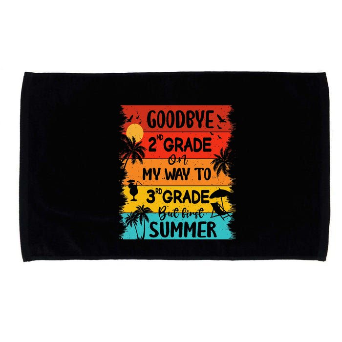 Goodbye 2nd Grade Hello Summer Last Day Of School Graduation Microfiber Hand Towel