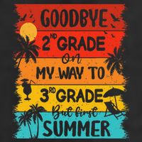 Goodbye 2nd Grade Hello Summer Last Day Of School Graduation Microfiber Hand Towel