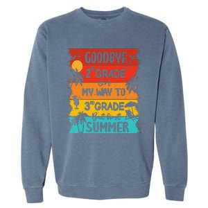 Goodbye 2nd Grade Hello Summer Last Day Of School Graduation Garment-Dyed Sweatshirt