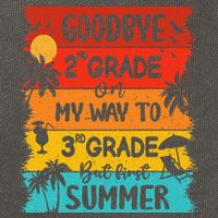 Goodbye 2nd Grade Hello Summer Last Day Of School Graduation Cotton Canvas Backpack