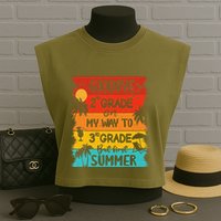 Goodbye 2nd Grade Hello Summer Last Day Of School Graduation Garment-Dyed Women's Muscle Tee