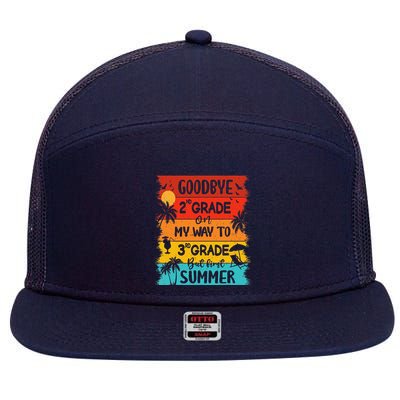 Goodbye 2nd Grade Hello Summer Last Day Of School Graduation 7 Panel Mesh Trucker Snapback Hat