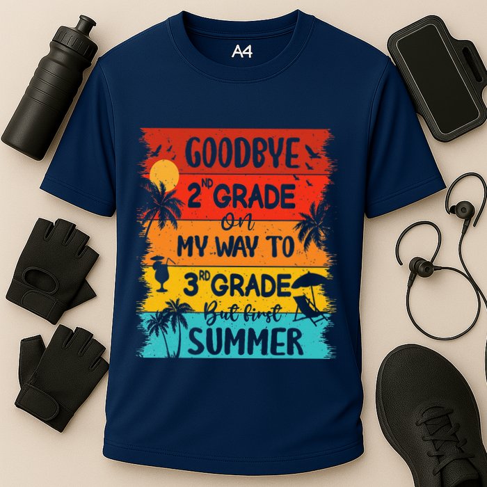 Goodbye 2nd Grade Hello Summer Last Day Of School Graduation Performance Shirt