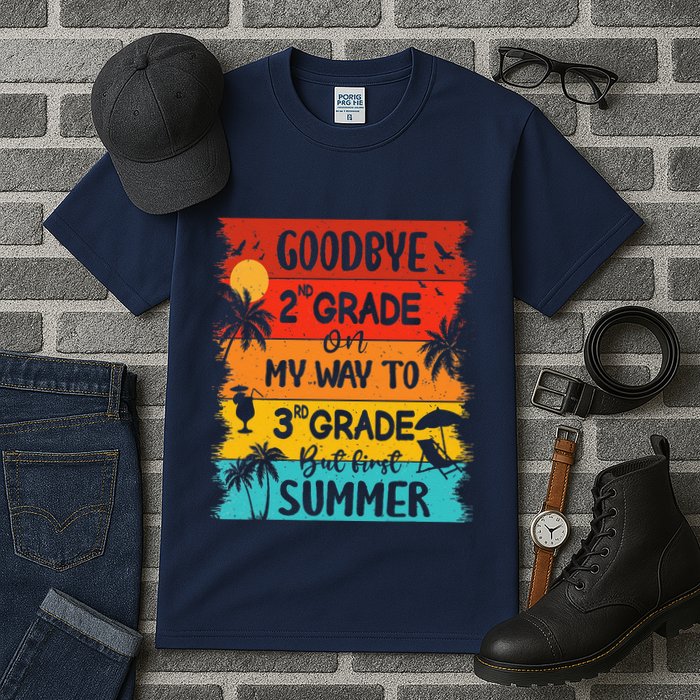 Goodbye 2nd Grade Hello Summer Last Day Of School Graduation Tall T-Shirt