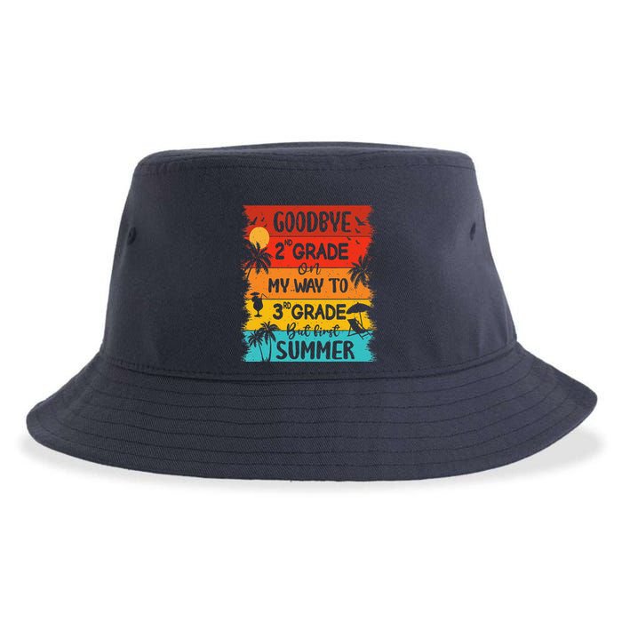 Goodbye 2nd Grade Hello Summer Last Day Of School Graduation Sustainable Bucket Hat