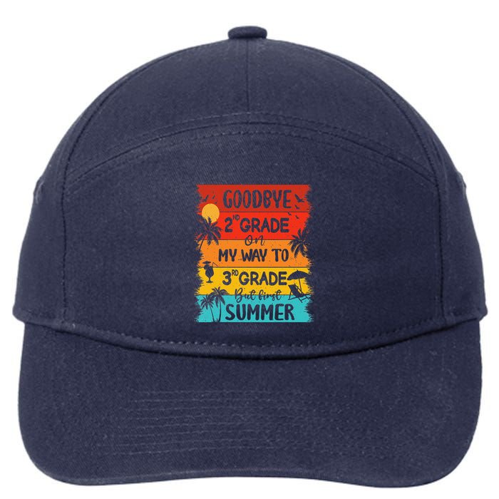 Goodbye 2nd Grade Hello Summer Last Day Of School Graduation 7-Panel Snapback Hat