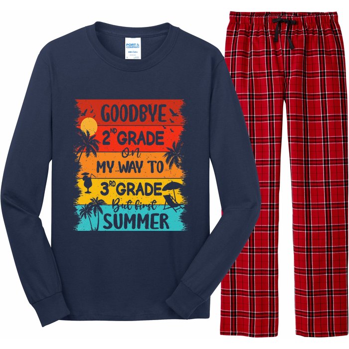 Goodbye 2nd Grade Hello Summer Last Day Of School Graduation Long Sleeve Pajama Set