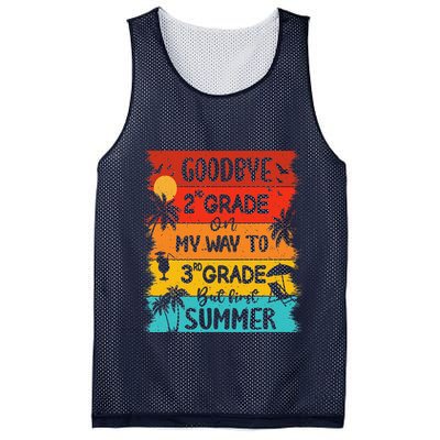 Goodbye 2nd Grade Hello Summer Last Day Of School Graduation Mesh Reversible Basketball Jersey Tank