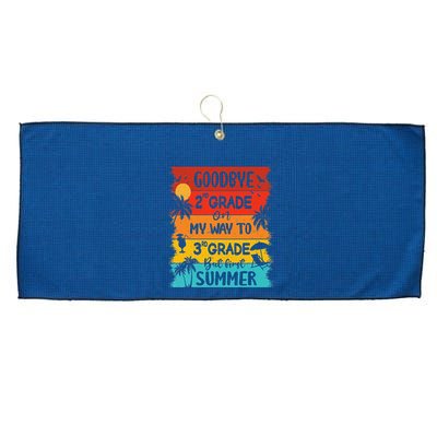 Goodbye 2nd Grade Hello Summer Last Day Of School Graduation Large Microfiber Waffle Golf Towel
