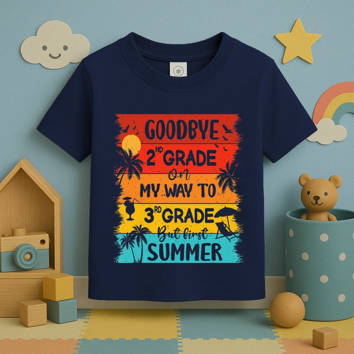 Goodbye 2nd Grade Hello Summer Last Day Of School Graduation Toddler T-Shirt