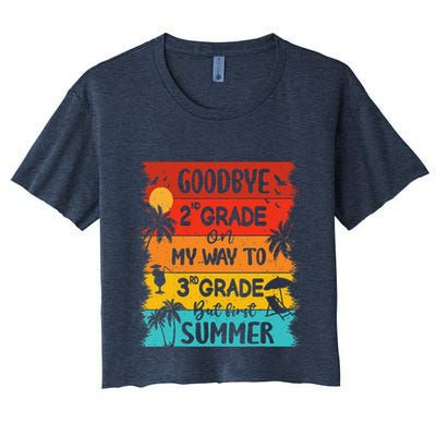 Goodbye 2nd Grade Hello Summer Last Day Of School Graduation Crop Top
