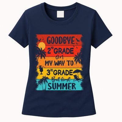 Goodbye 2nd Grade Hello Summer Last Day Of School Graduation Womens T-Shirt