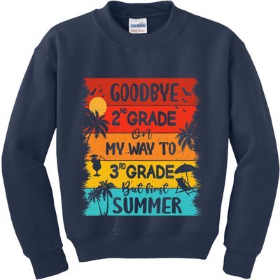 Goodbye 2nd Grade Hello Summer Last Day Of School Graduation Kids Sweatshirt