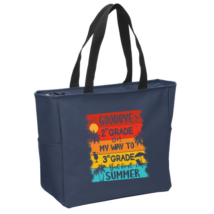 Goodbye 2nd Grade Hello Summer Last Day Of School Graduation Zip Tote Bag