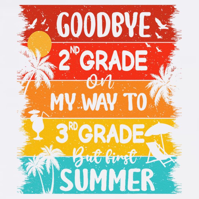 Goodbye 2nd Grade Hello Summer Last Day Of School Graduation Garment-Dyed Sweatshirt