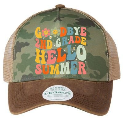 Goodbye 2nd Grade Hello Summer Last Day Of School Legacy Tie Dye Trucker Hat