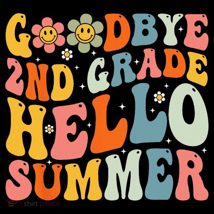 Goodbye 2nd Grade Hello Summer Last Day Of School Stripe Pom Pom Beanie