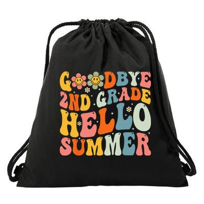 Goodbye 2nd Grade Hello Summer Last Day Of School Drawstring Bag