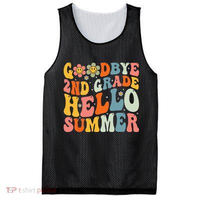 Goodbye 2nd Grade Hello Summer Last Day Of School Mesh Reversible Basketball Jersey Tank