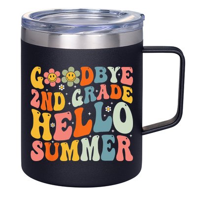 Goodbye 2nd Grade Hello Summer Last Day Of School 12oz Stainless Steel Coffee Mug